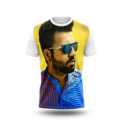 Rohit Sharma Photo Printed T-Shirt.