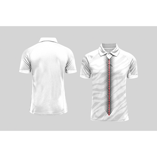 Next Print Cricket Polo Half White Customized Jersey NPCWH00A362