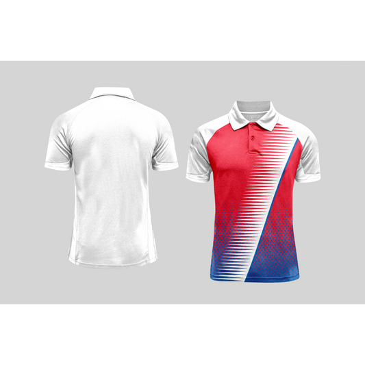 Next Print Cricket Polo Half White Customized Jersey NPCWH00A368