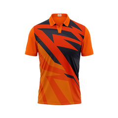 Next Print Polo Neck Printed Jersey Orange Design 34