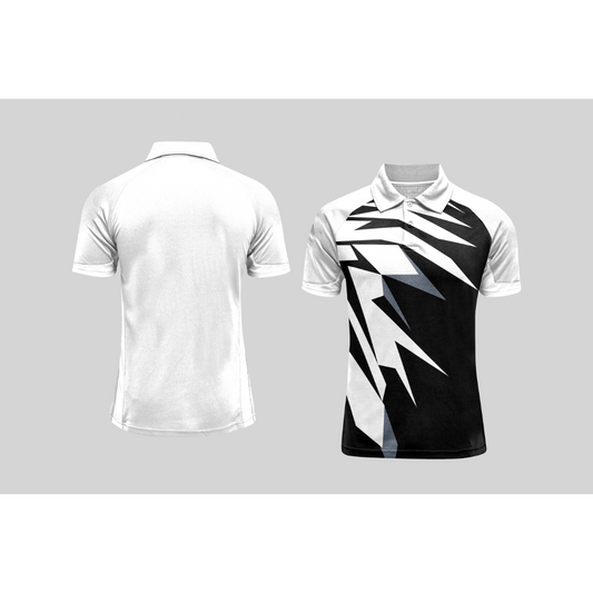 Next Print Cricket Polo Half White Customized Jersey NPCWH00A36
