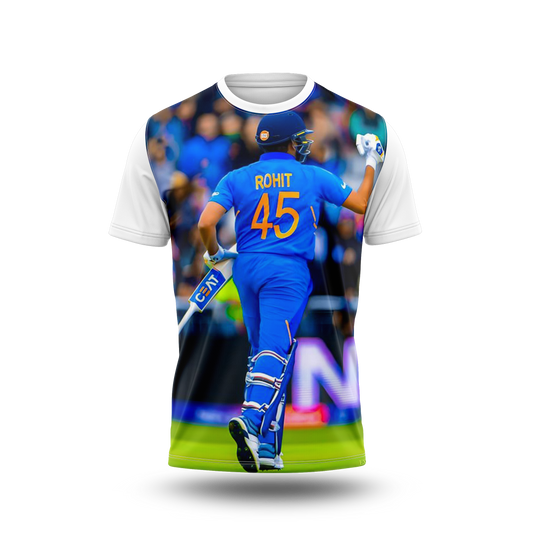 Rohit Sharma Photo Printed T-Shirt.
