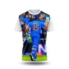 Rohit Sharma Photo Printed T-Shirt.