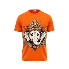 Next Print Ganesha Printed Tshirt Orange Colour Design 29