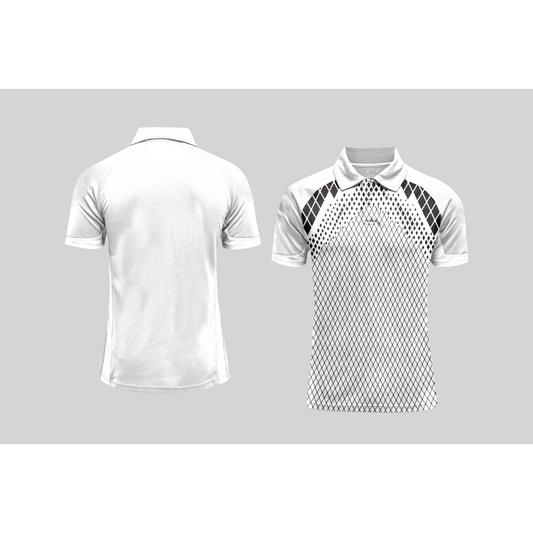 Next Print Cricket Polo Half White Customized Jersey NPCWH00A375