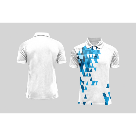 Next Print Cricket Polo Half White Customized Jersey NPCWH00A377