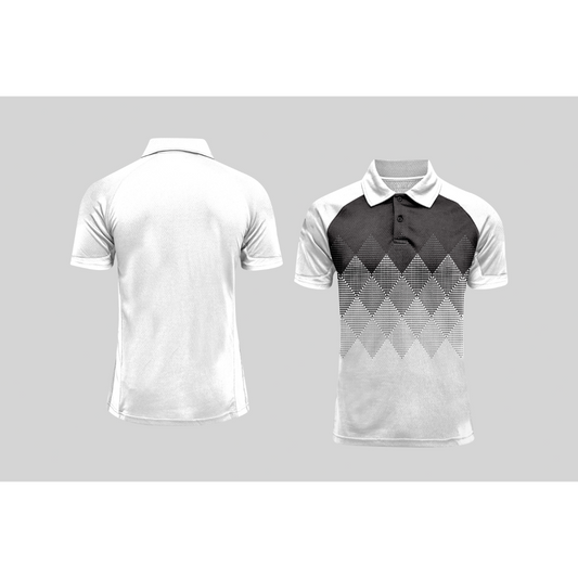 Next Print Cricket Polo Half White Customized Jersey NPCWH00A381