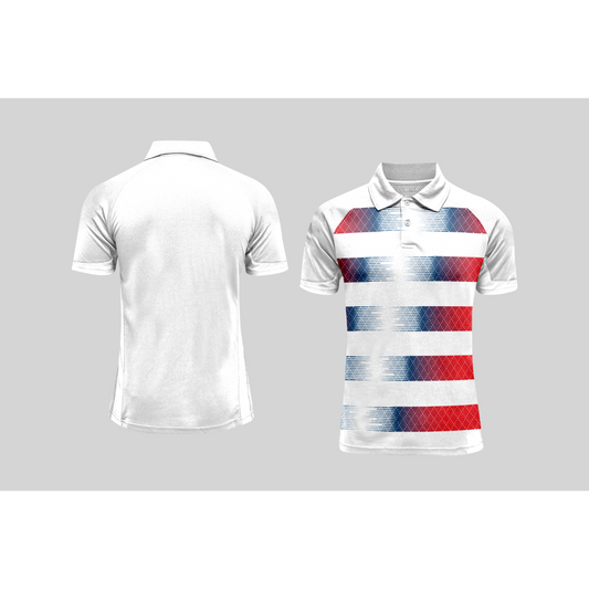 Next Print Cricket Polo Half White Customized Jersey NPCWH00A383