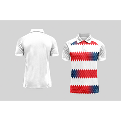 Next Print Cricket Polo Half White Customized Jersey NPCWH00A384