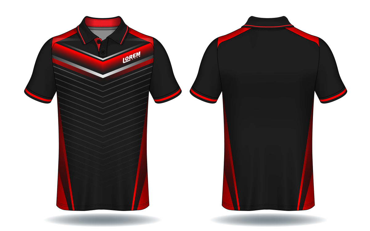 Velocity Red Black Fan Jersey front view custom football fan jersey