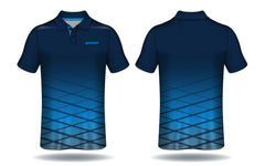 Victory V Navy Blue Sports Polo Jersey – Premium Teamwear front view sports jersey