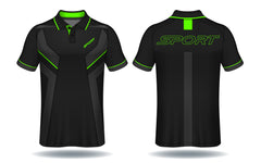 Neon Strike Black Green Jersey front view custom football fan jersey