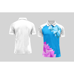 Next Print Cricket Polo Half White Customized Jersey NPCWH00A387
