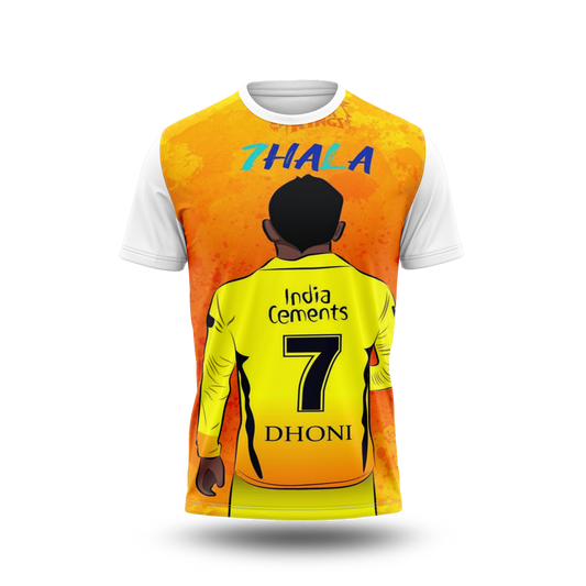 MS Dhoni Photo Printed T-Shirt.