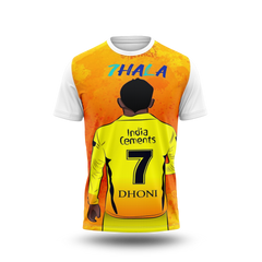 MS Dhoni Photo Printed T-Shirt.