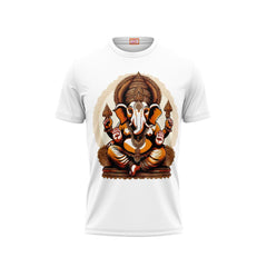 Next Print Ganesha Printed Tshirt White Colour Design 35