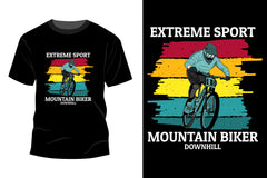 Extreme Sport Mountain Biker Downhill