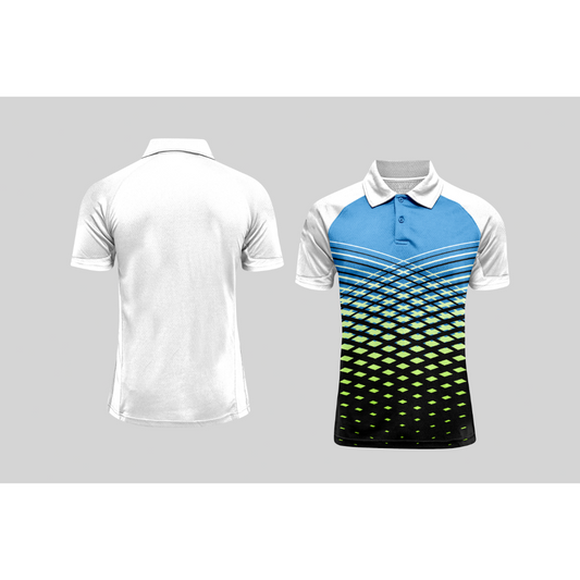 Next Print Cricket Polo Half White Customized Jersey NPCWH00A390