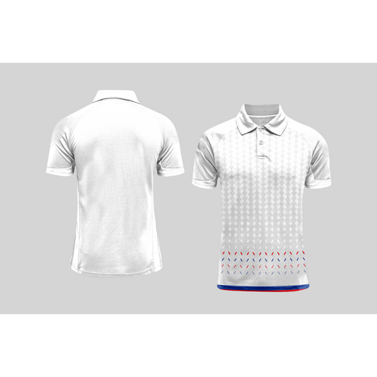 Next Print Cricket Polo Half White Customized Jersey NPCWH00A391