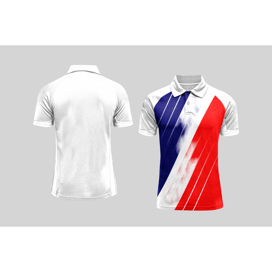 Next Print Cricket Polo Half White Customized Jersey NPCWH00A393