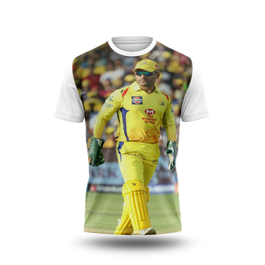 Next Print Dhoni Photo Printed T-Shirt.