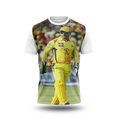 Next Print Dhoni Photo Printed T-Shirt.