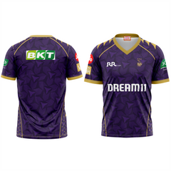 Next Print Ipl Kolkata Knight Riders Printed V Neck Jersey.