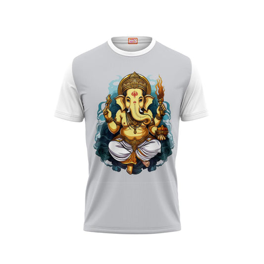 Next Print Ganesha Printed Tshirt White Colour Design 36
