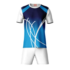 Next Print Round neck jersey white with shorts NPTS134