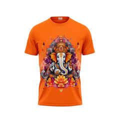 Next Print Ganesha Printed Tshirt Orange Colour Design 32