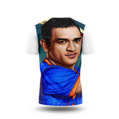 MS Dhoni Photo Printed T-Shirt.