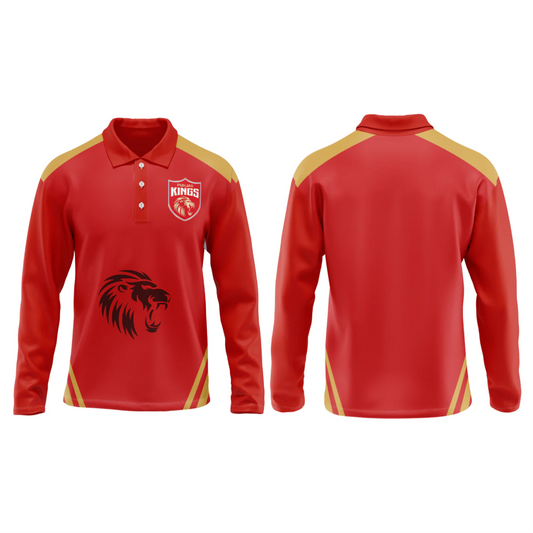 Next Print Ipl Punjab Customisable Polo neck jersey
