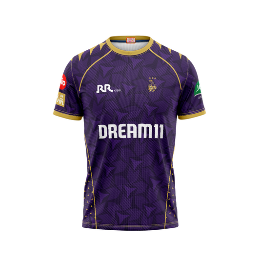 Next Print Ipl Kolkata Knight Riders Printed Round Neck Jersey.