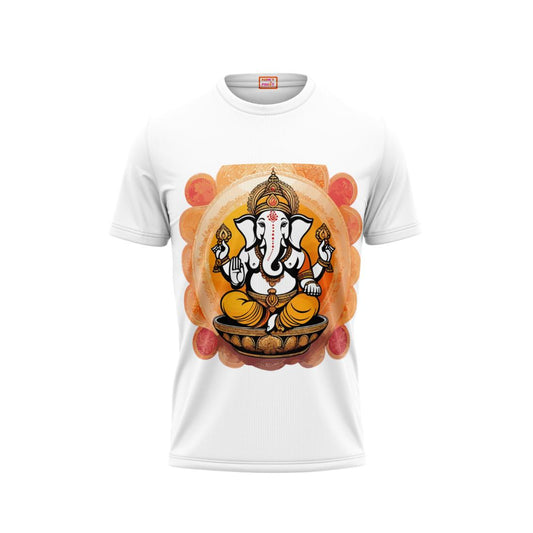 Next Print Ganesha Printed Tshirt White Colour Design 3