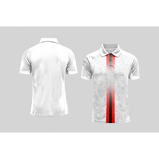 Next Print Cricket Polo Half White Customized Jersey NPCWH00A401