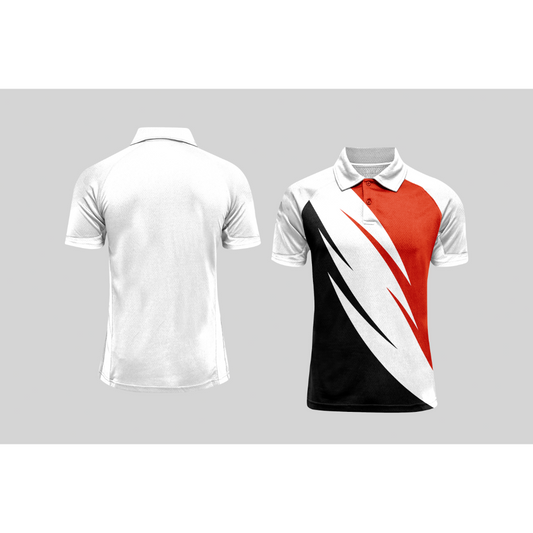 Next Print Cricket Polo Half White Customized Jersey NPCWH00A408