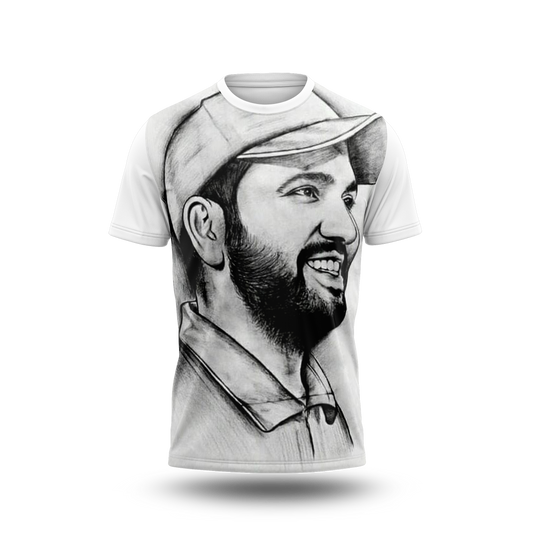 Rohit Sharma Photo Printed T-Shirt.