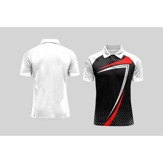 Next Print Cricket Polo Half White Customized Jersey NPCWH00A412