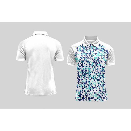 Next Print Cricket Polo Half White Customized Jersey NPCWH00A419