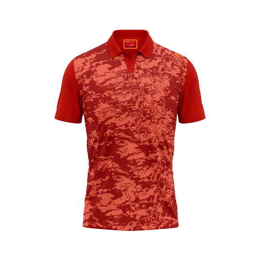 Red Polo Neck Half Sleeve T Shirt Nextprintr423