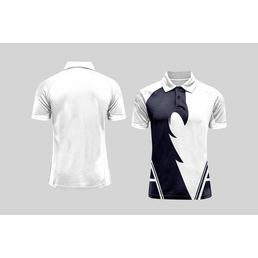 Next Print Cricket Polo Half White Customized Jersey NPCWH00A41