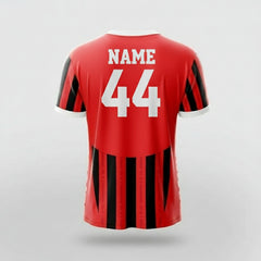 Next Print A.C. Milan 2024-25 Football Jersey | Personalized Custom Name & Number Red Black Team Shirt | Lightweight Dry-Fit Milan Club Supporter Fanwear for Men, Women, Kids | Official Milan Soccer Jersey