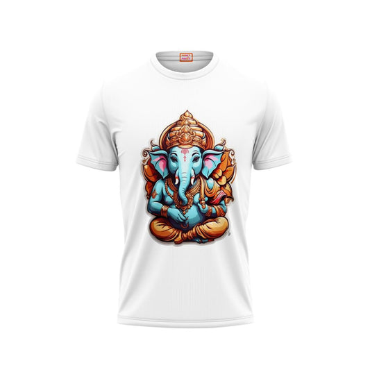 Next Print Ganesha Printed Tshirt White Colour Design 37