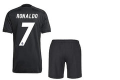 Next Print Real Madrid 2025/26 Black Dragon Edition Kids Jersey Set – Ronaldo 07 | NextPrint.in