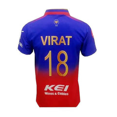 Next Print RJM Viart Kohli 18 Bangalore Cricket Team New Jersey Tshirt for (Men & Boys & Kids)