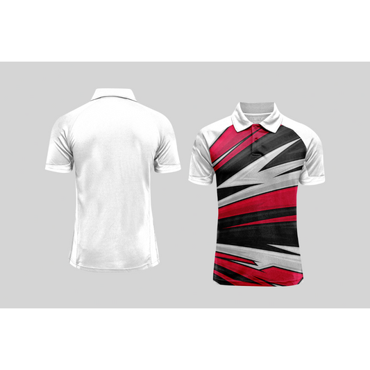 Next Print Cricket Polo Half White Customized Jersey NPCWH00A422