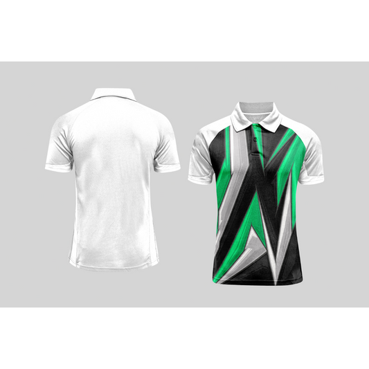 Next Print Cricket Polo Half White Customized Jersey NPCWH00A423