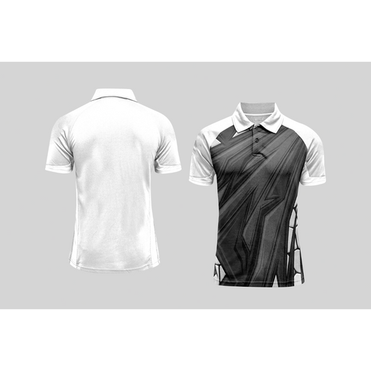 Next Print Cricket Polo Half White Customized Jersey NPCWH00A424