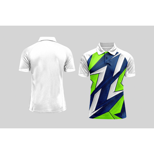 Next Print Cricket Polo Half White Customized Jersey NPCWH00A427