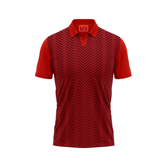 Red Polo Neck Half Sleeve T Shirt Nextprintr424